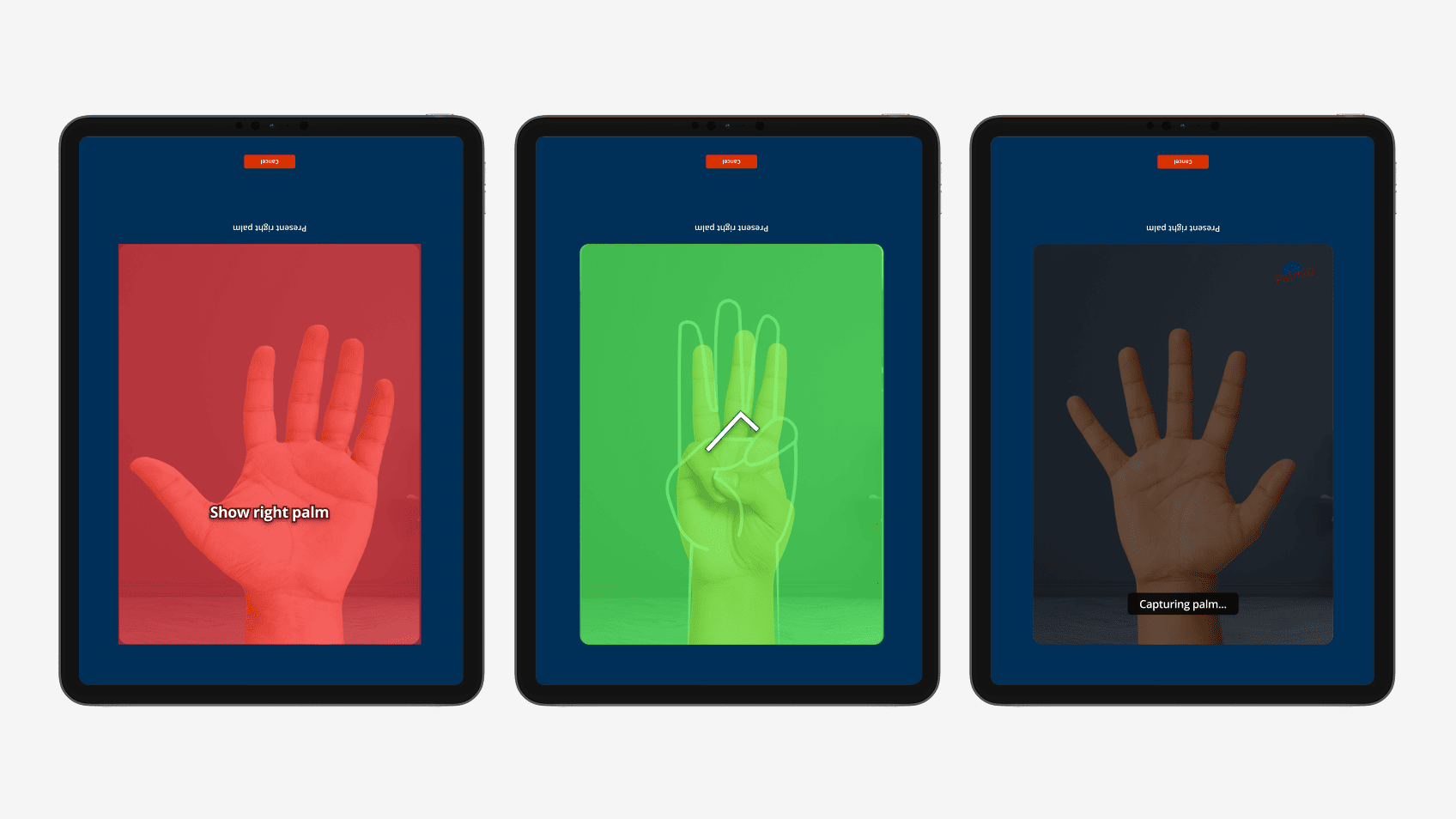 Tablet ergonomics, palm-outline cue, and accessibility skip flows validated with practicing TAs.