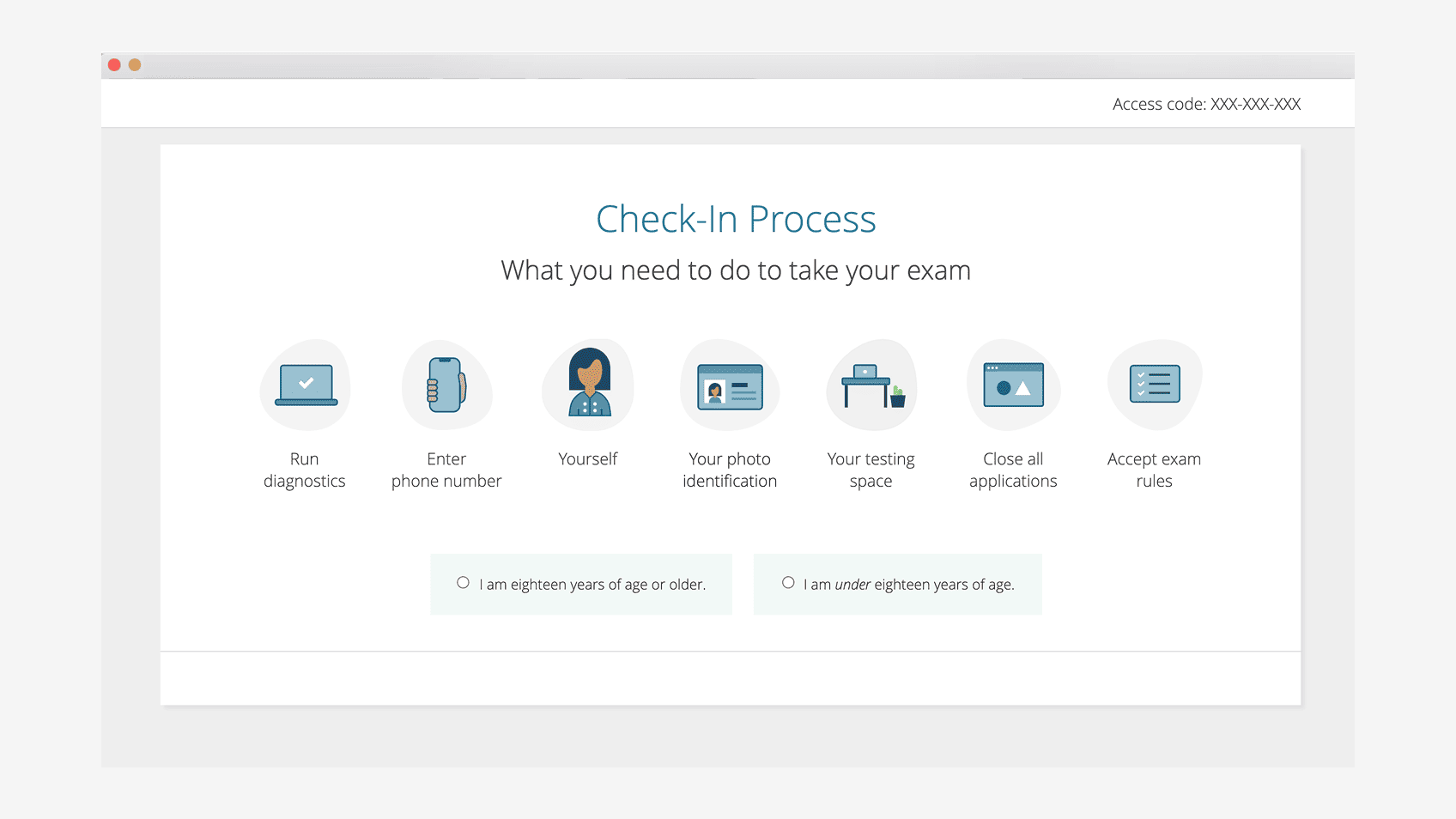Check-in process overview.