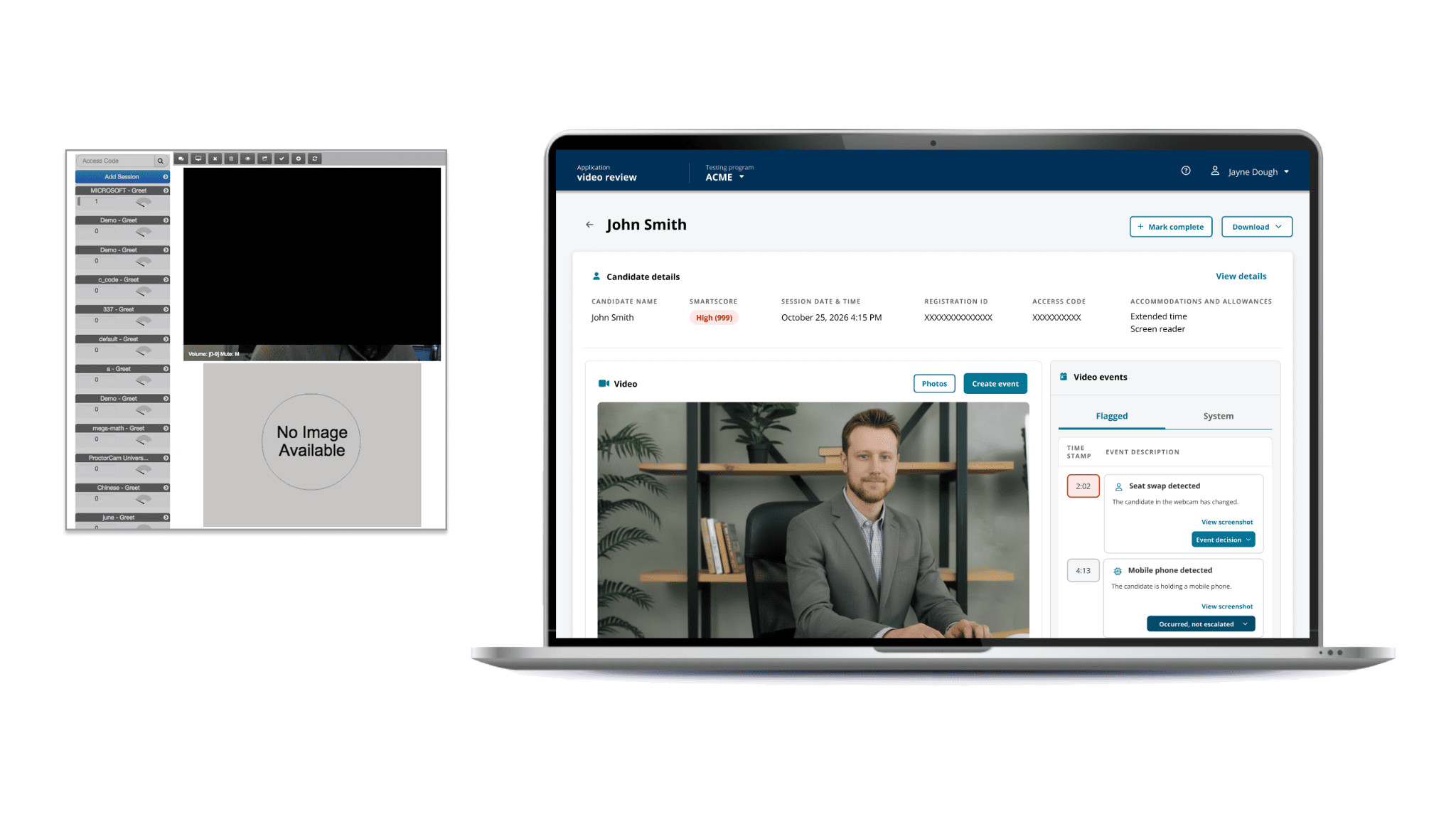 AI-assisted review workstation overview.
