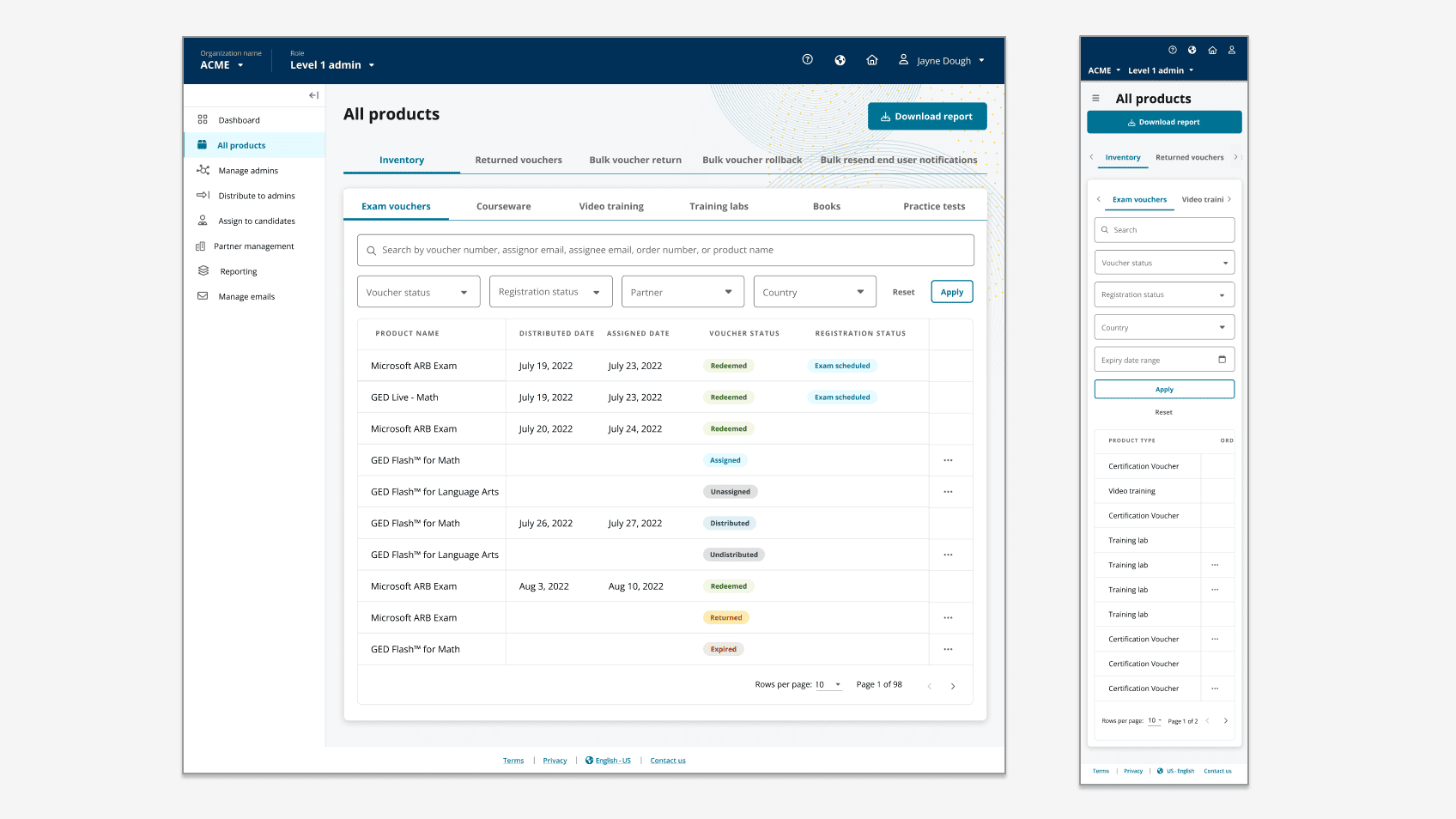 Pearson VUE · Enterprise Asset Manager experience